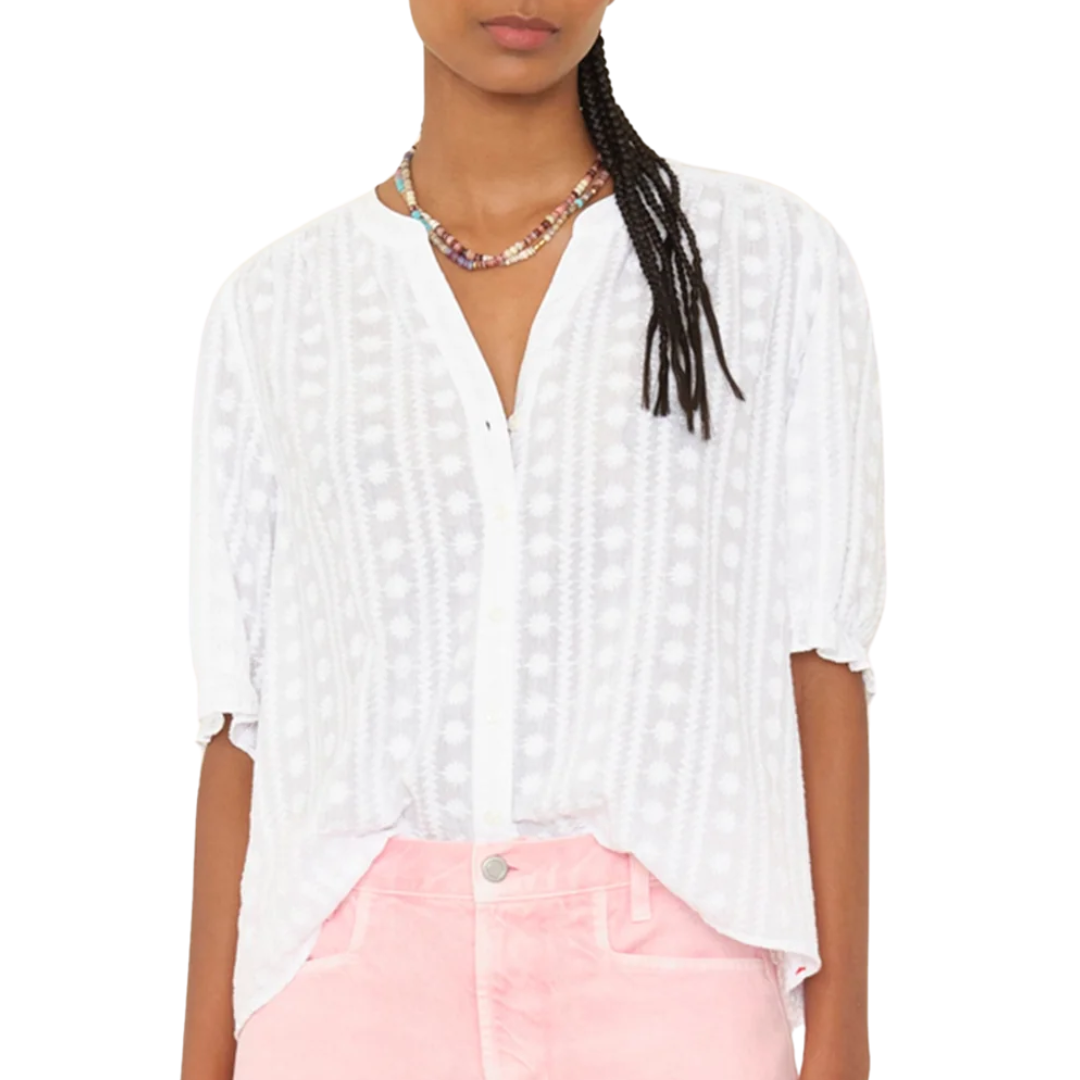 Eden Embroidered Shirt in White