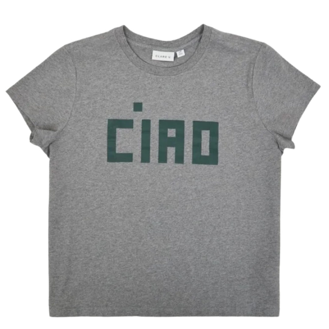 Block Ciao Classic Tee in Grey Melange