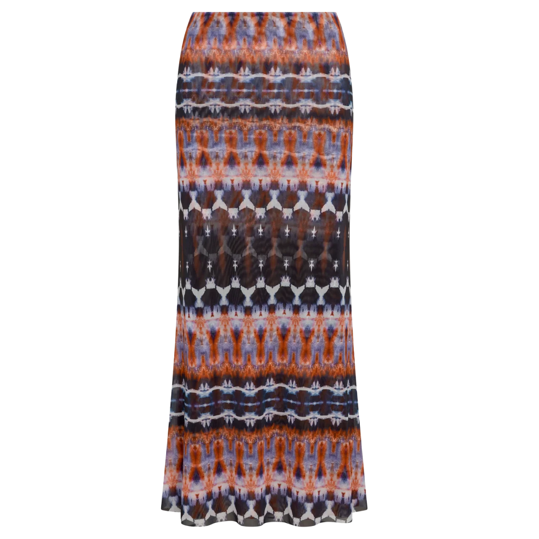 Owen Skirt in Fragmented Stripe