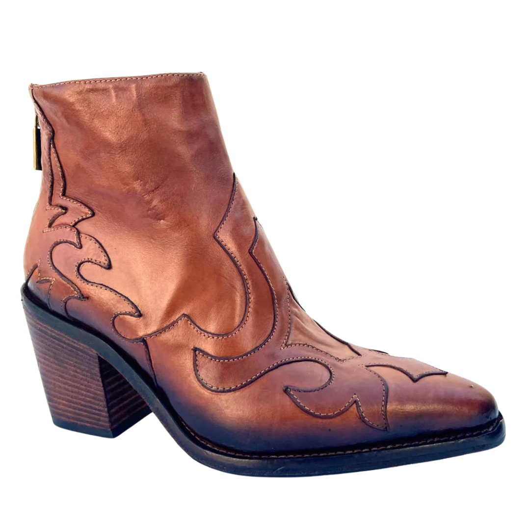 Josie Ankle Boot in Cognac