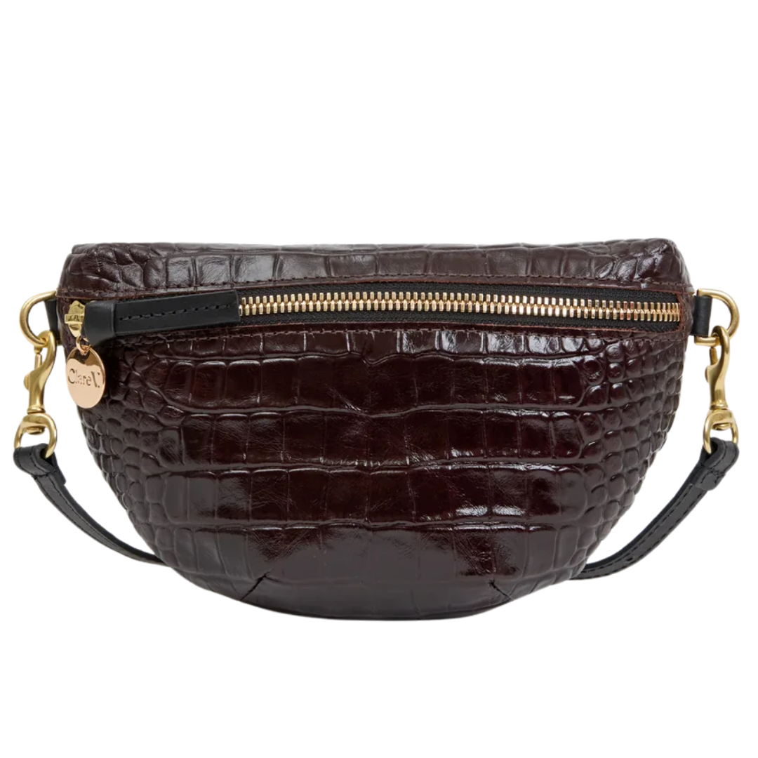 Petite Fanny in Mahogany Embossed Croco