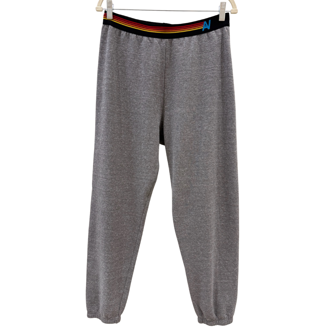 Logo Stripe Sweatpants in Heather Gray