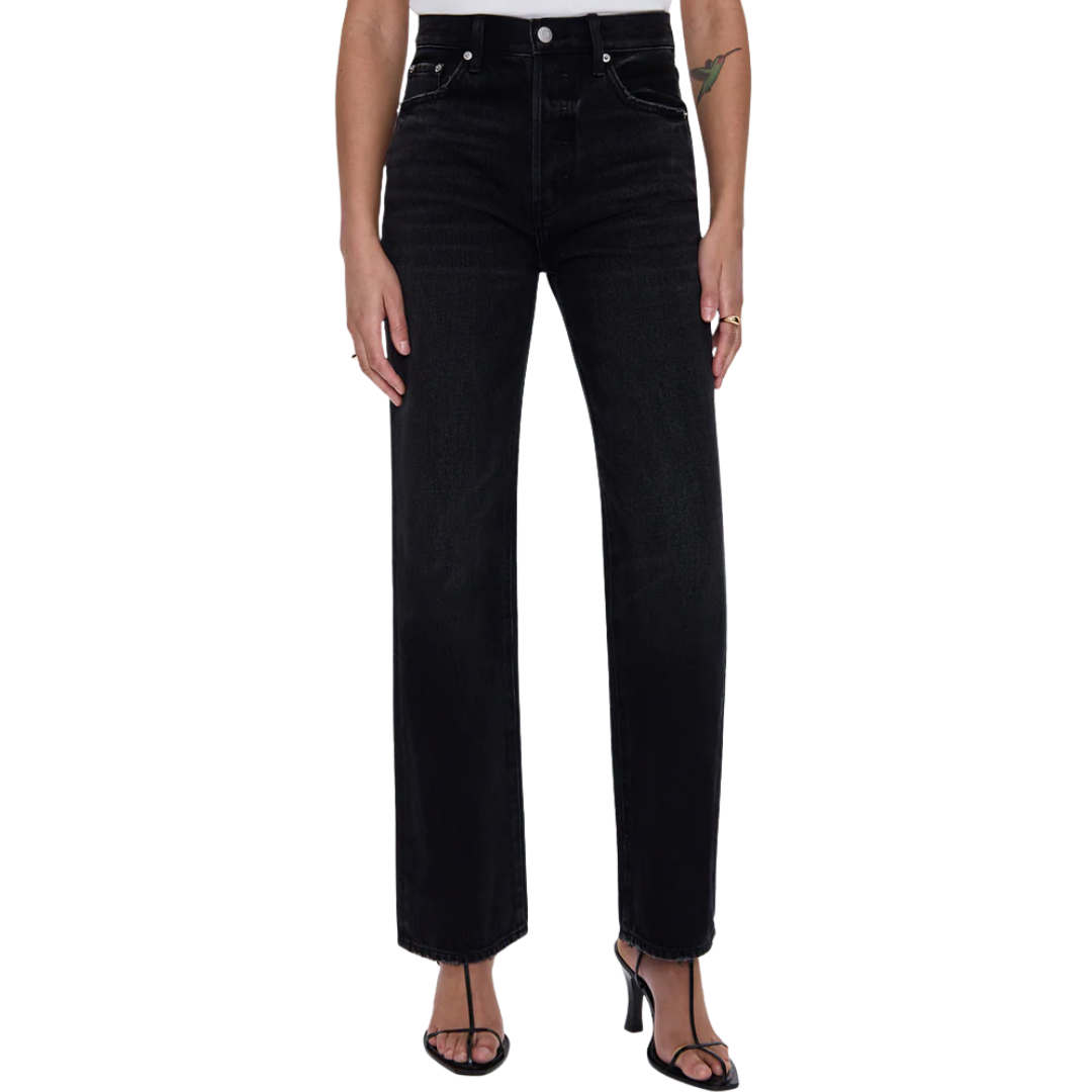 Cassie Super High Rise Straight Jean in Stormy