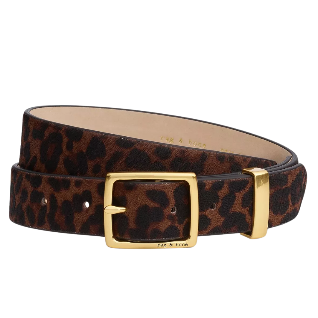 X Boyfriend Belt in Leopard