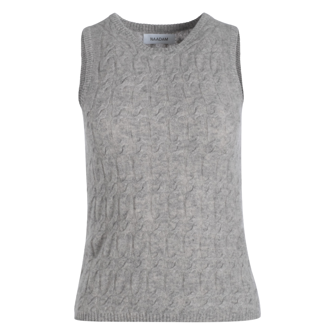 Cashmere Cable Tank in Cement