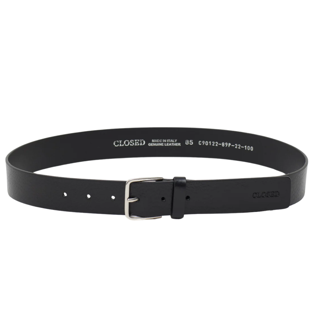 Leather Basic Belt in Black