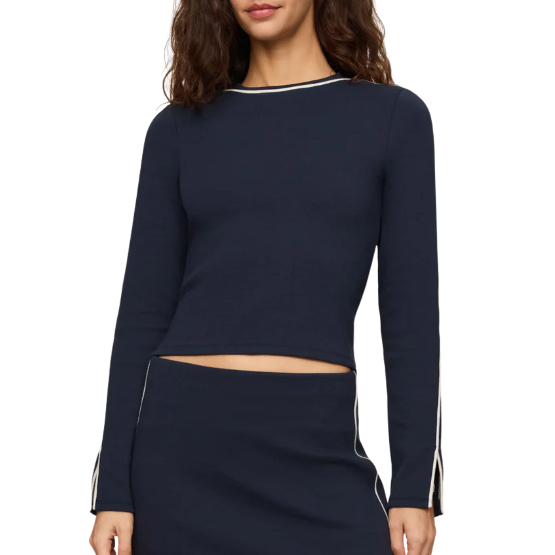 School Spirit Cropped Top in Eclipse
