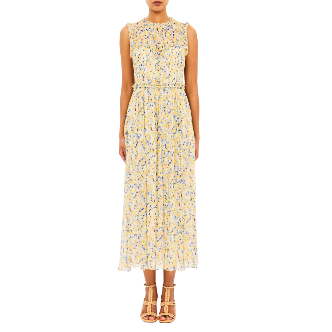 Kasia Silk Dress in Daffodil