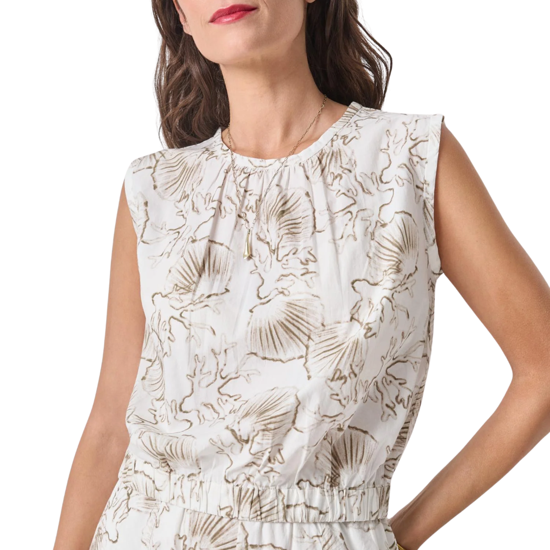 Poplin Shell in Fern Print
