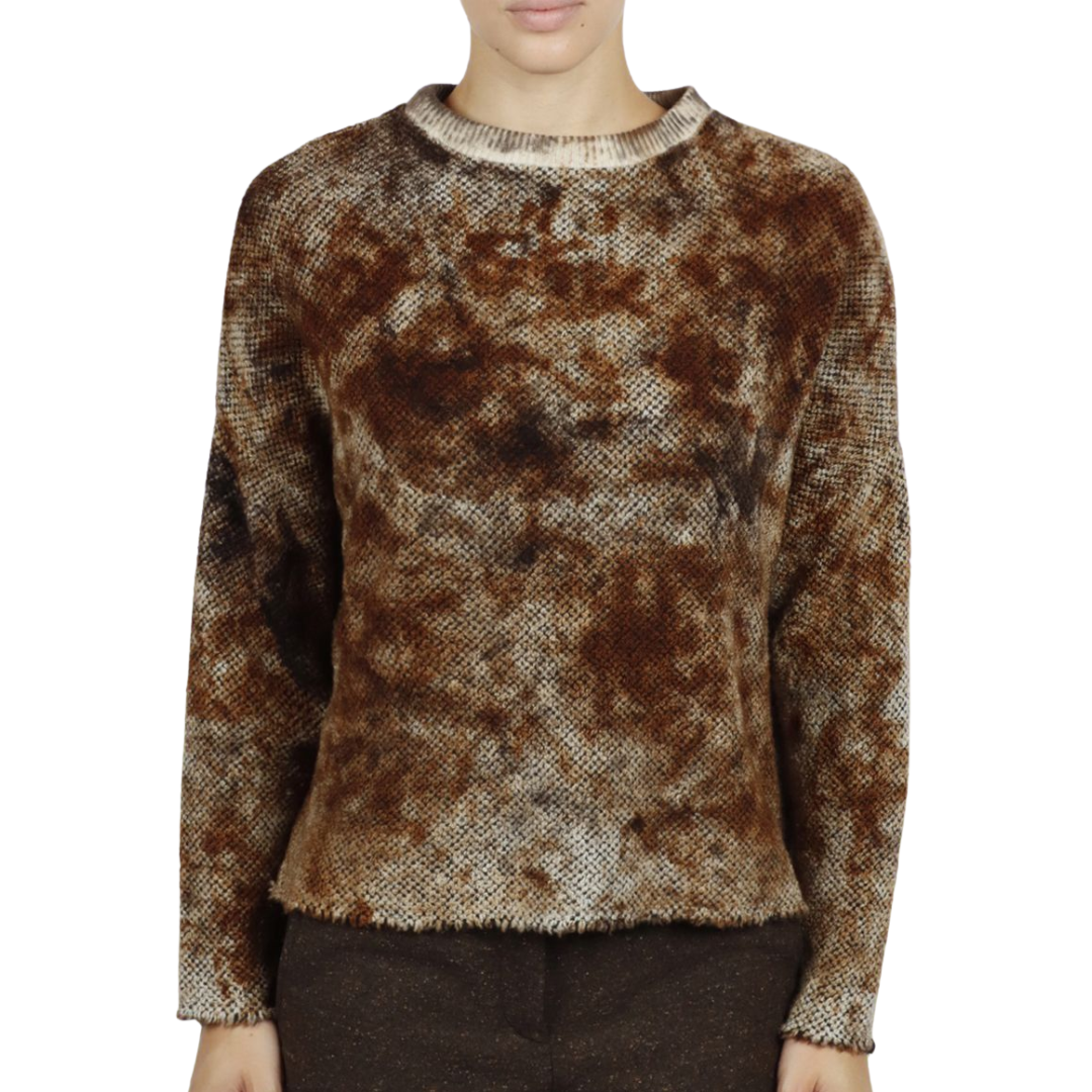 Camouflage Speckled Pullover in Antilope