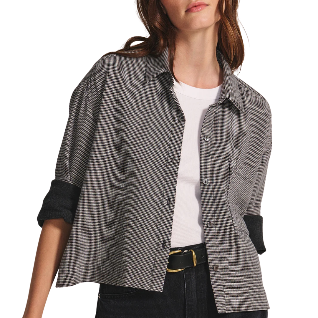 Adeline Button Down in Houndstooth