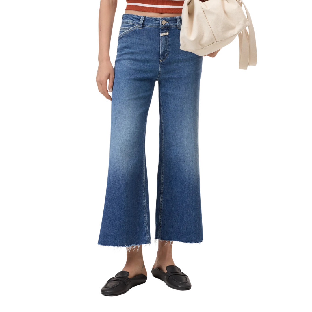 Wera Wide Jeans in Mid Blue