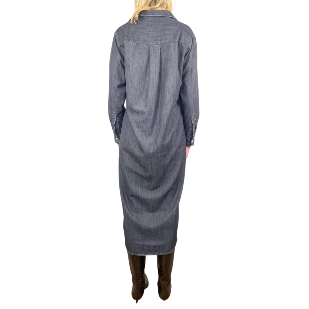 Rory Maxi Shirtdress in Grey Wash