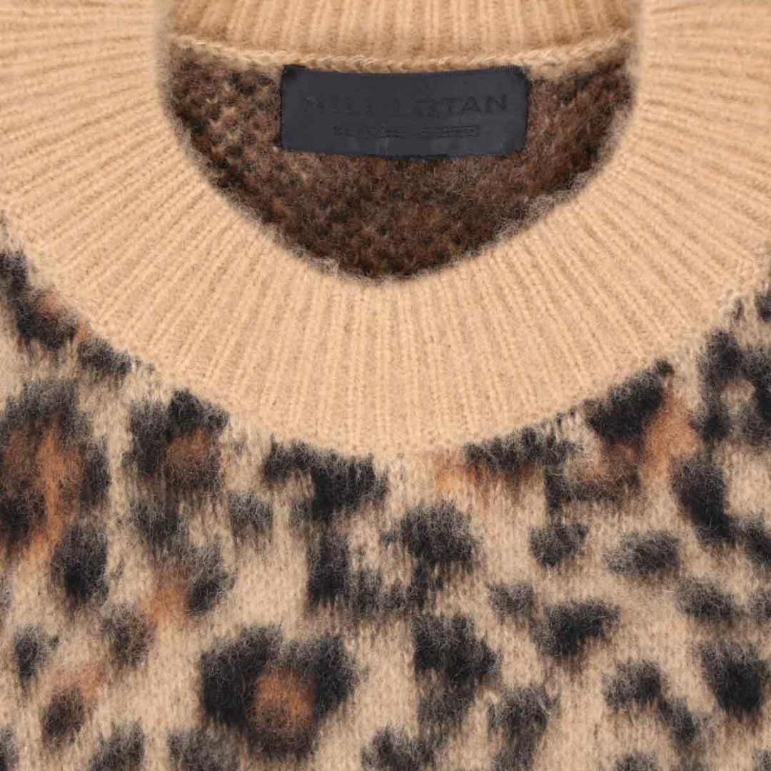 Zamira Sweater in Camel Leopard