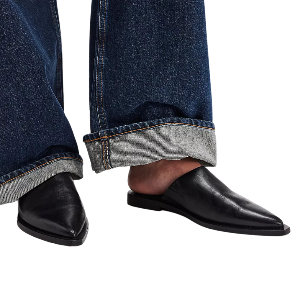 Becky Mules in Black Leather