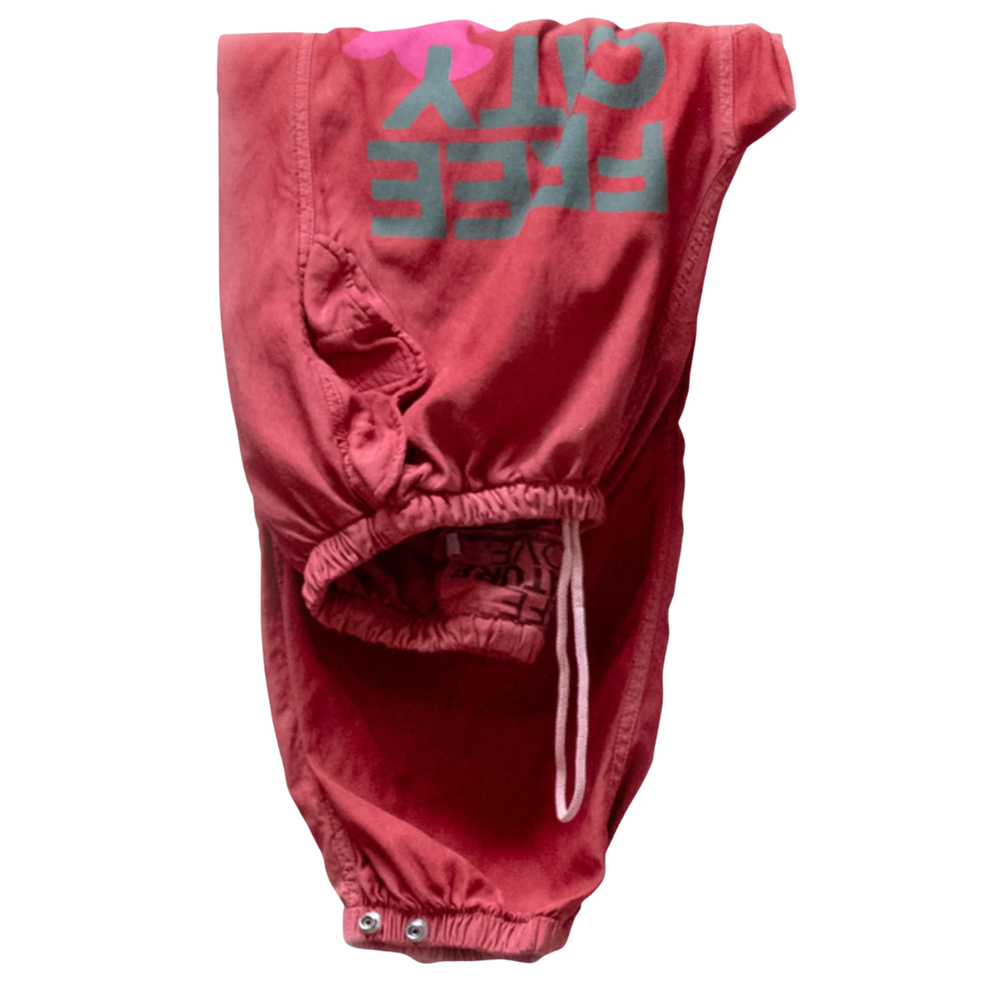 Flap/Snap Matte/Satin Airjump Pant in Artyard Red