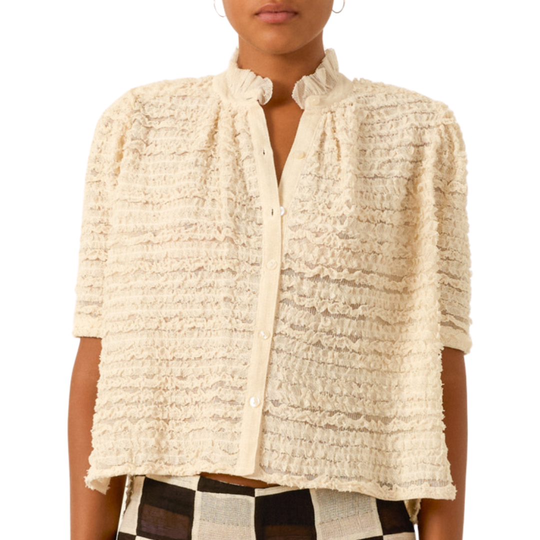 Winn Pearl Jester Shirt in Off-White