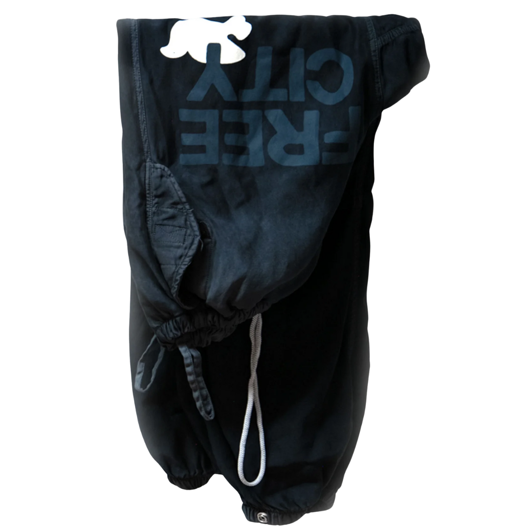 Flap/Snap Matte/Satin Airjump Pant in Super Black