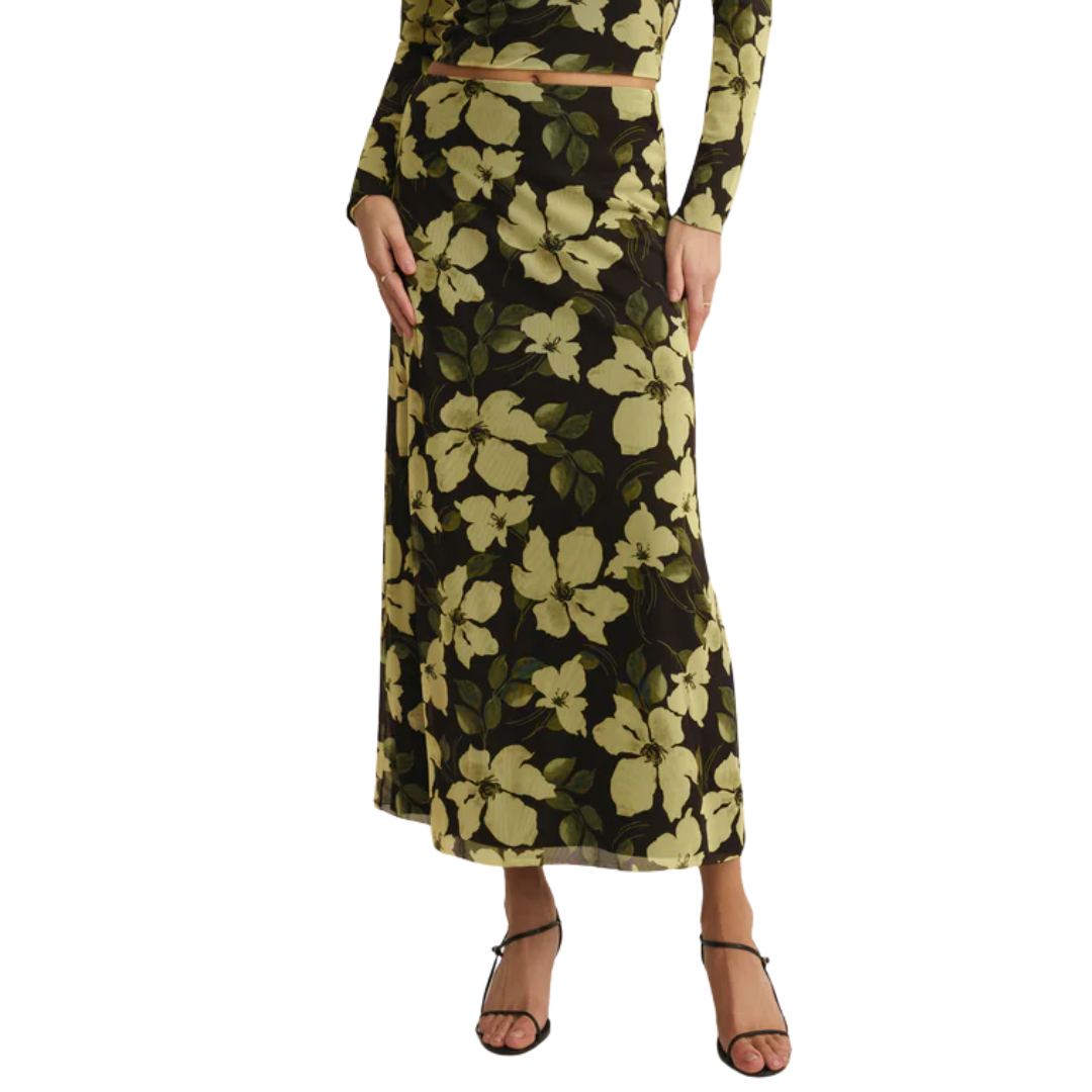 Eda Ren Floral Mesh Skirt in Sunnyside