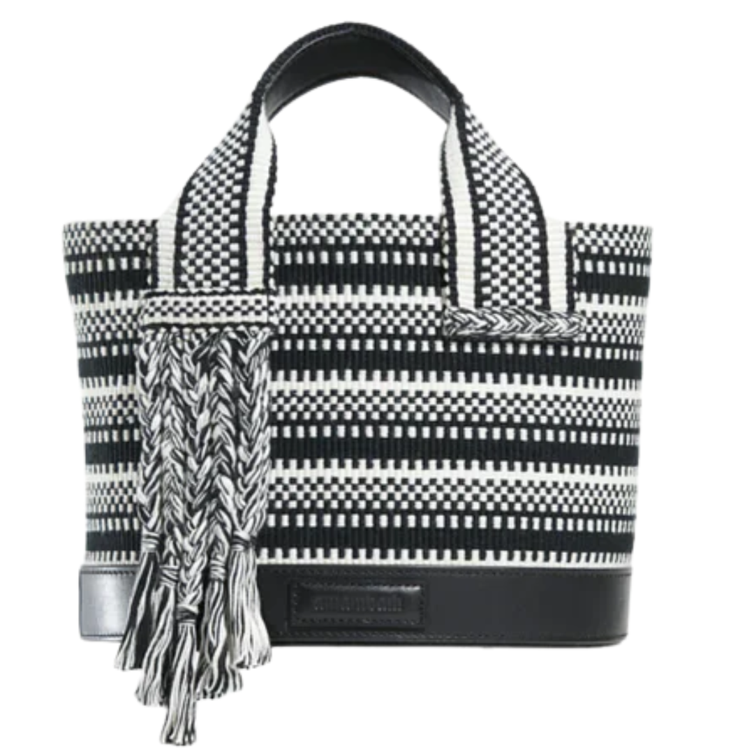 Tutu Small Bucket Bag in Ivory-Black