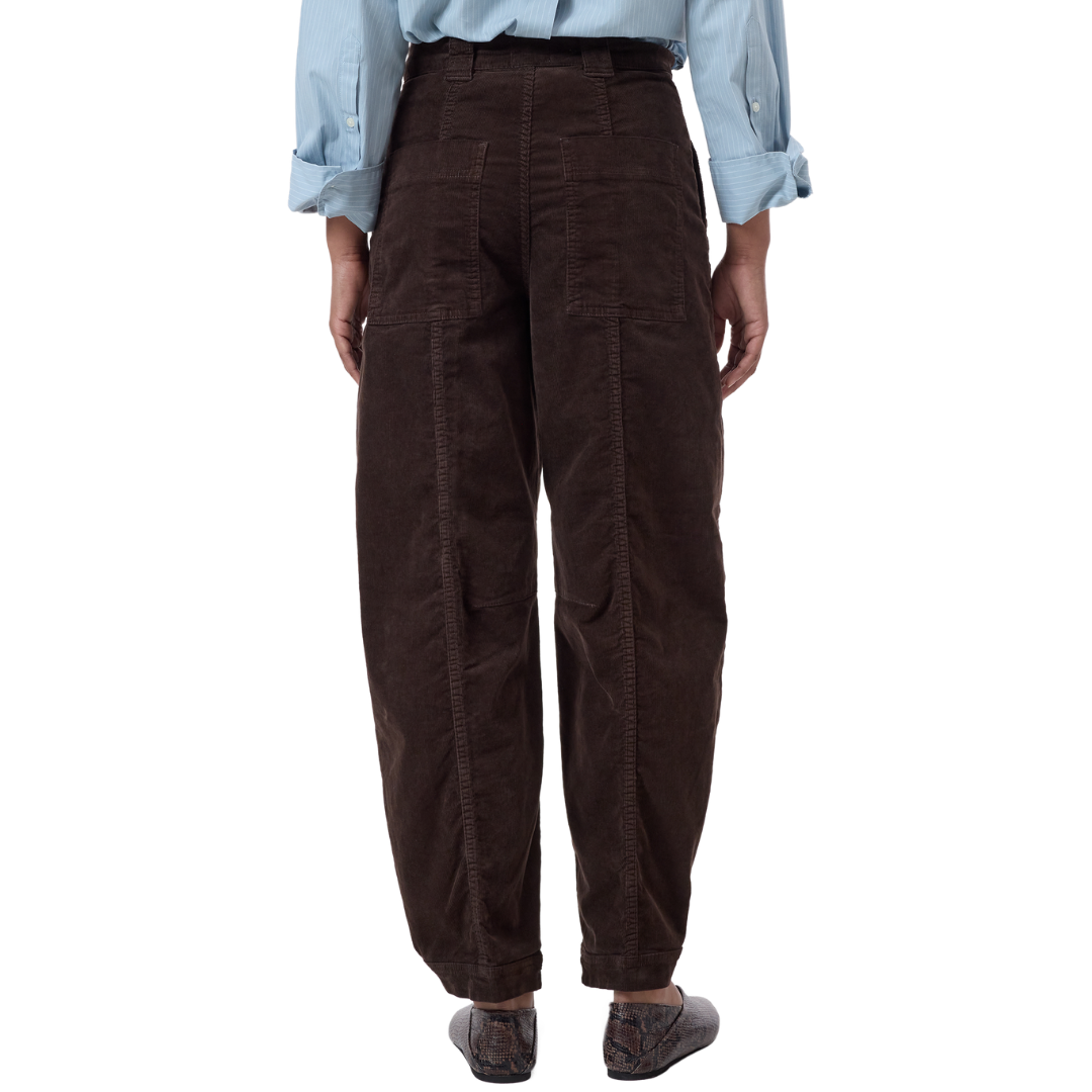 Rhannon Barrel Pants in Mahogany Brown