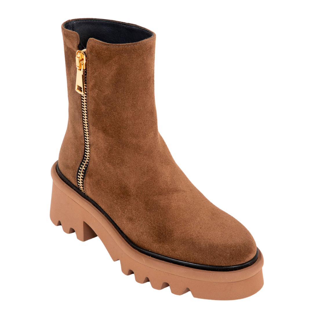 Lys Heeled Ankle Boots in Crosta Sandalo