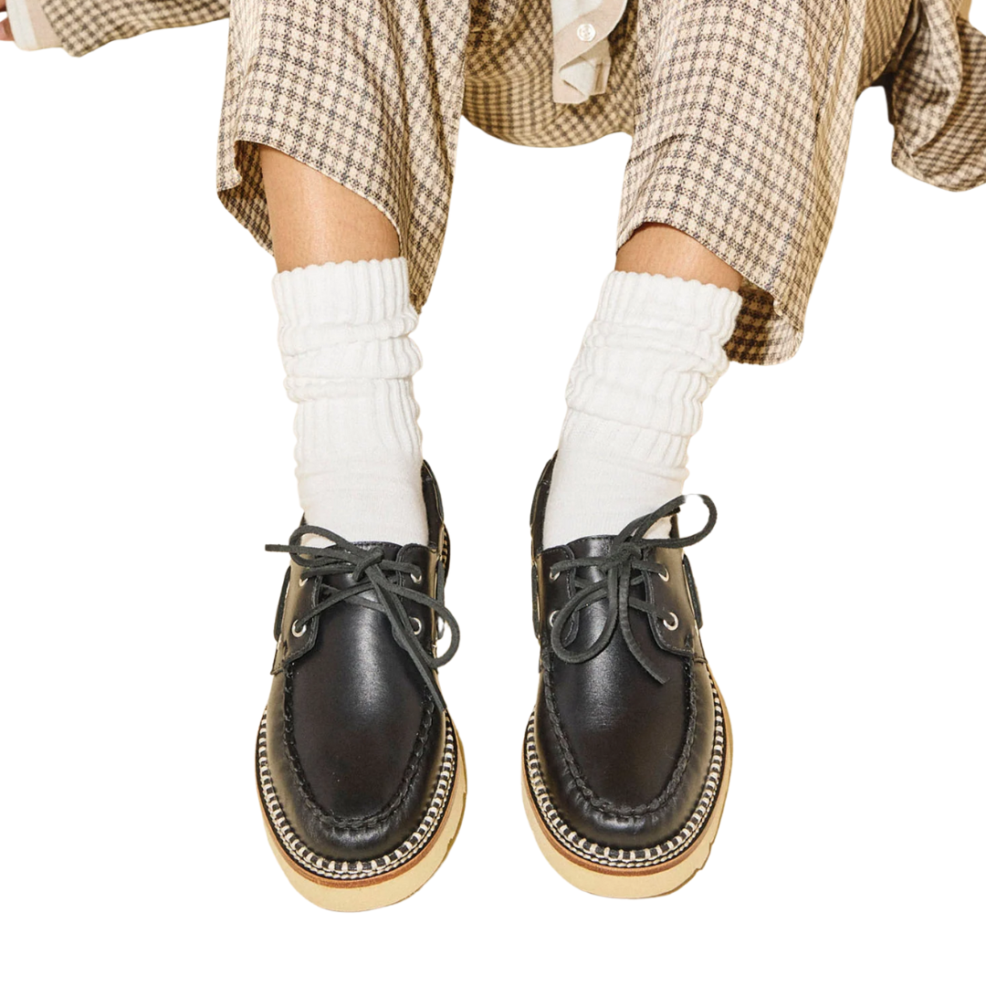 Collins Lug Loafer in Black