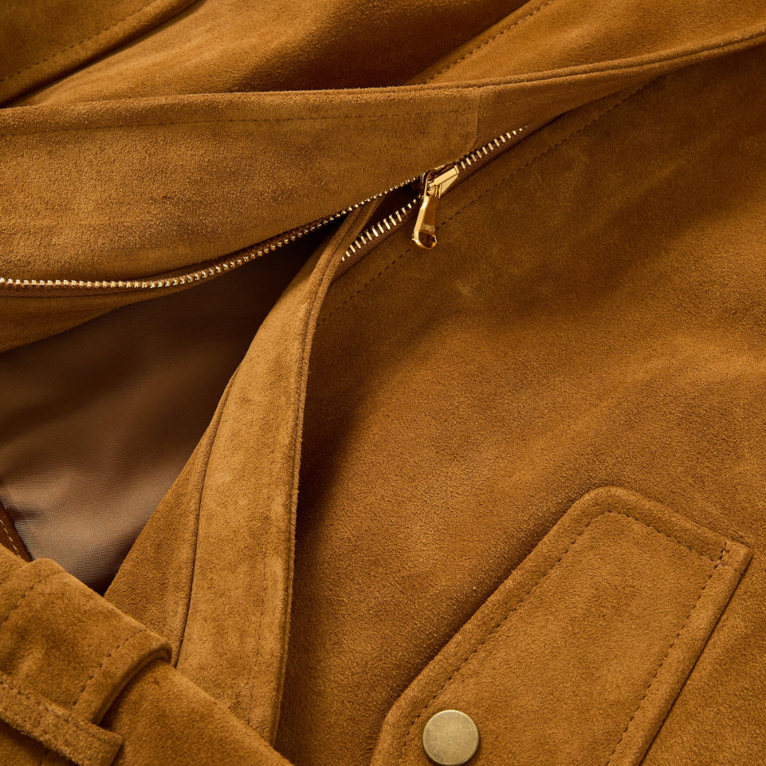 Bateman Suede Jacket in Acorn