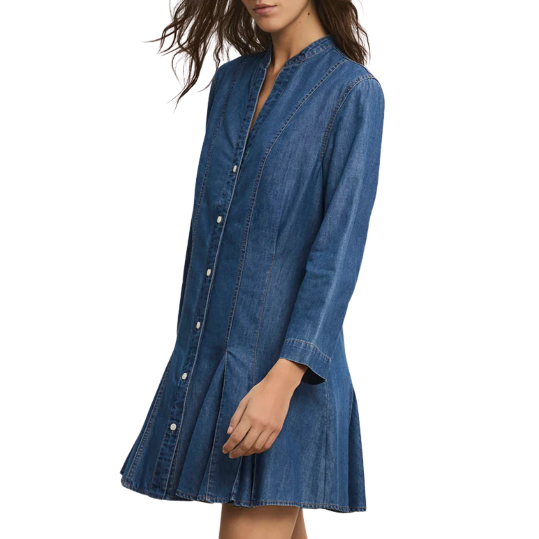 Korinda Mini Shirtdress in Pool Party