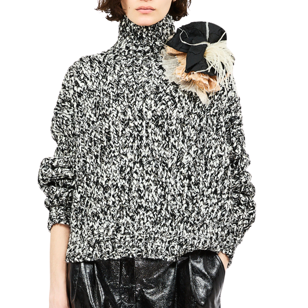 Albie Knit Pullover in Onyx
