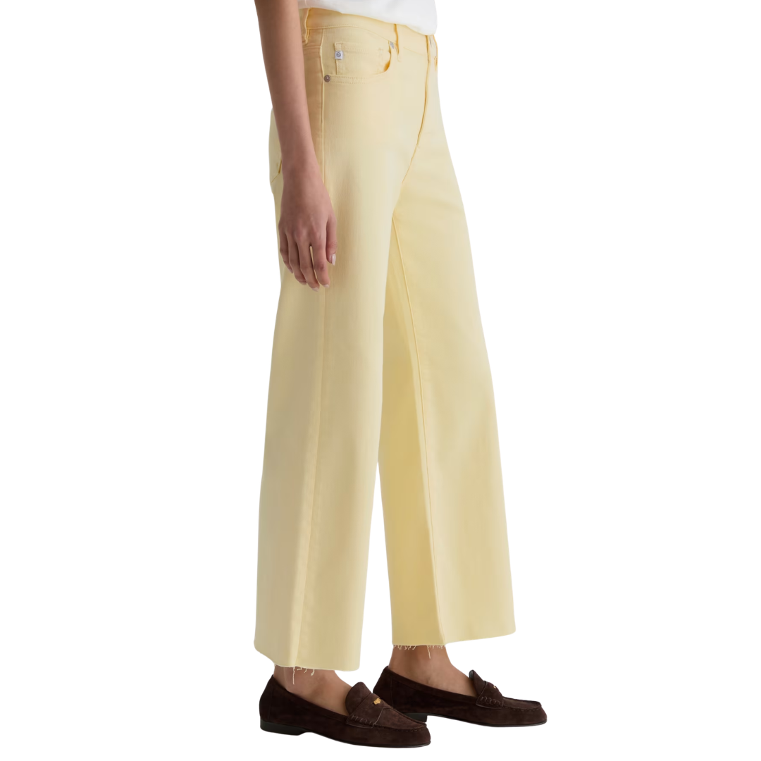 Saige Wide Leg Crop Jean in Sunlight Yellow