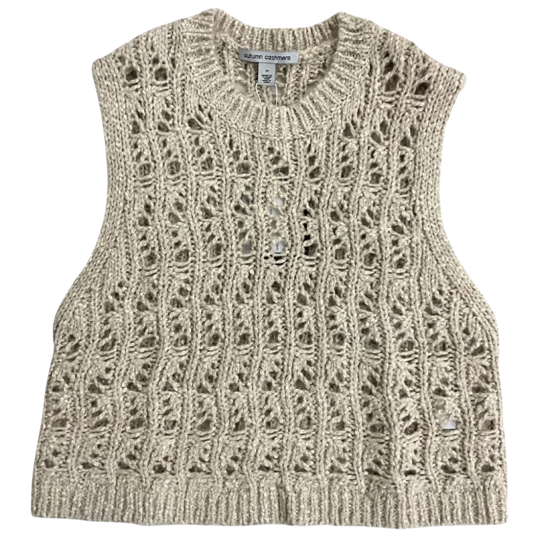 Boxy Stitchery Vest in Oatmeal