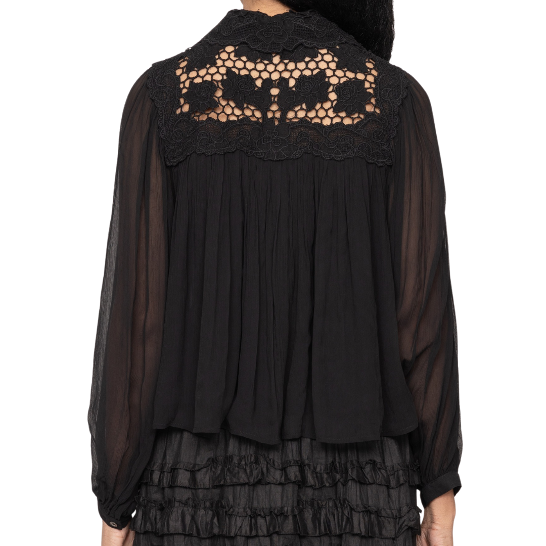 Daphne Lace Top in Black