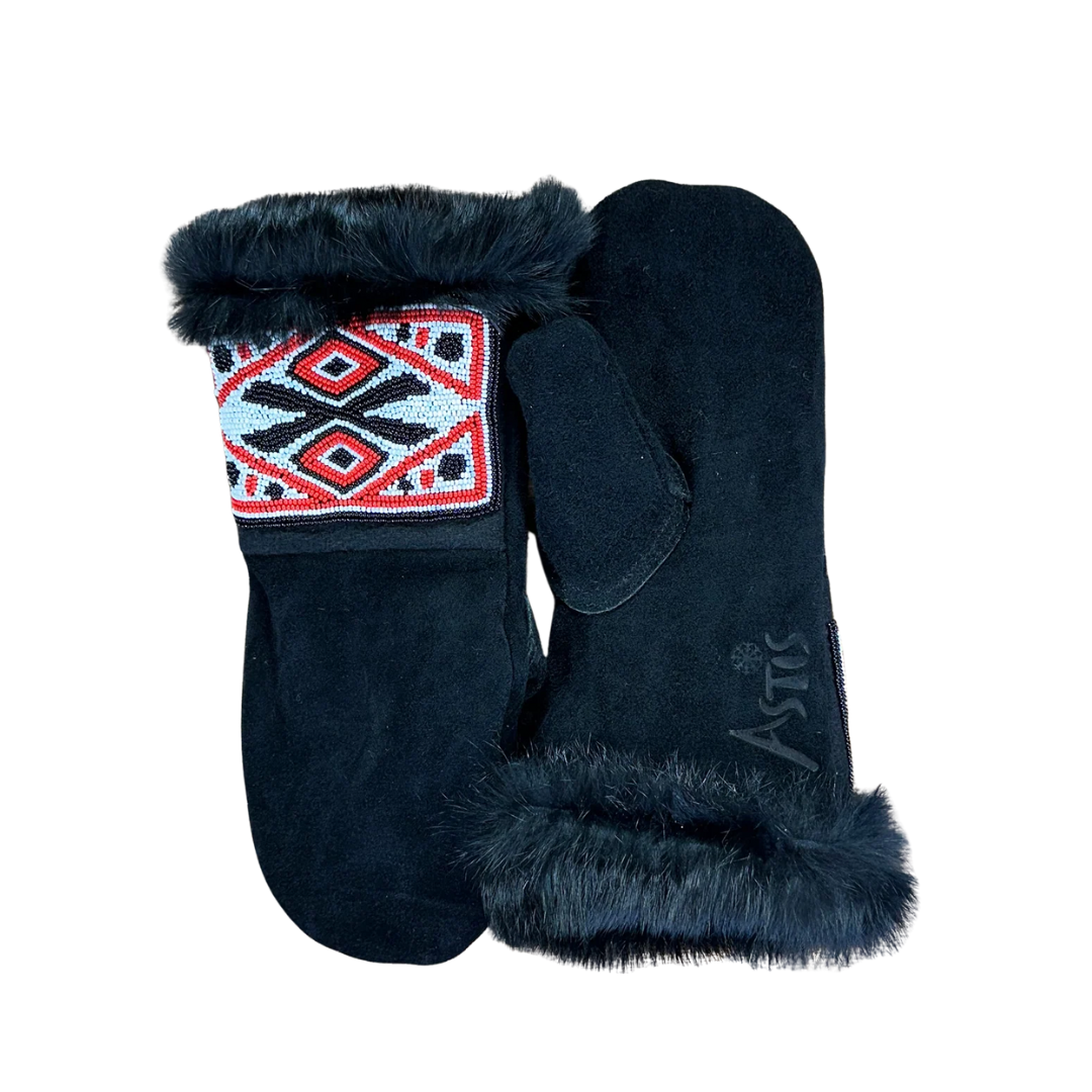 Nebesiiwoo Mittens in Black