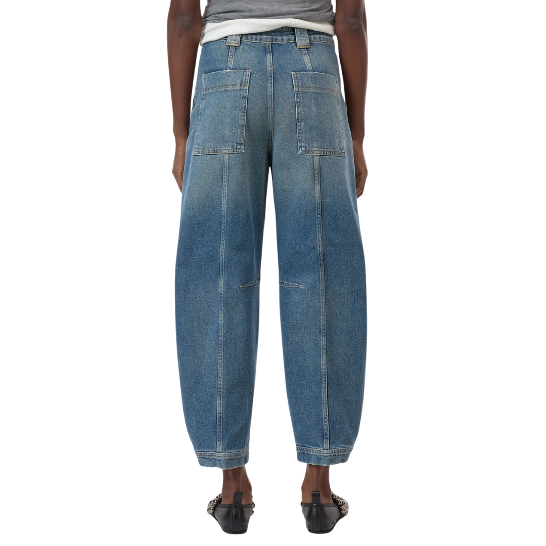 Rhannon Barrel Jeans in Mid Blue