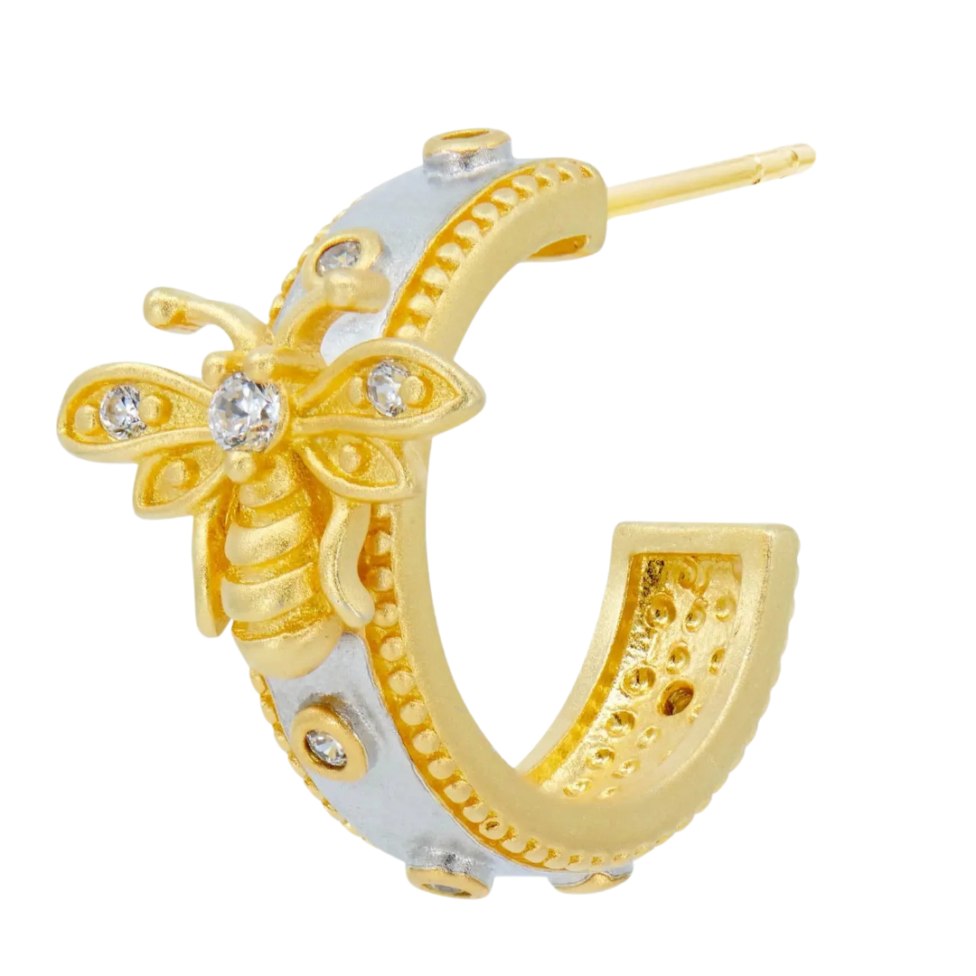 Wings Of Hope Hoop Earrings in Gold/Silver