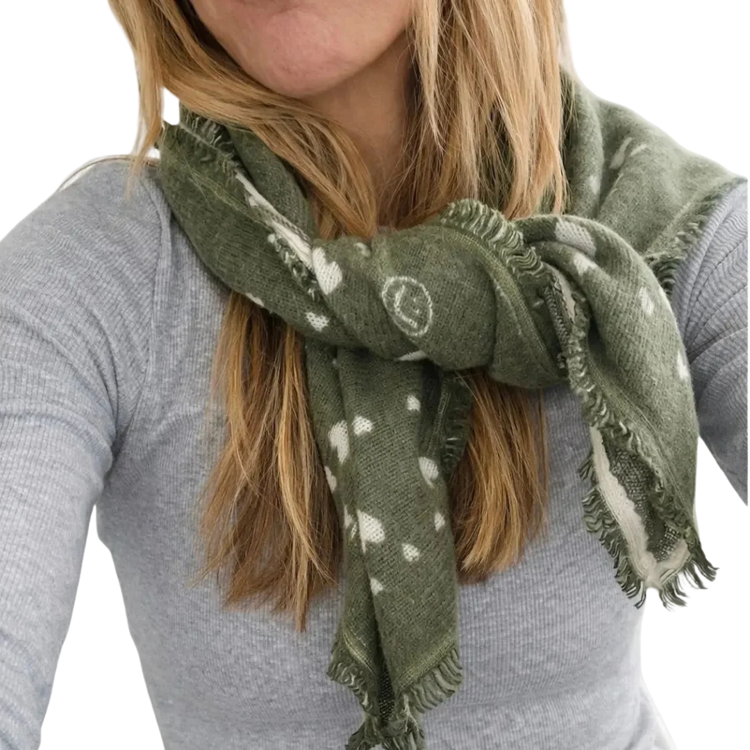 KR Cashmere Bandana in Dark Sage