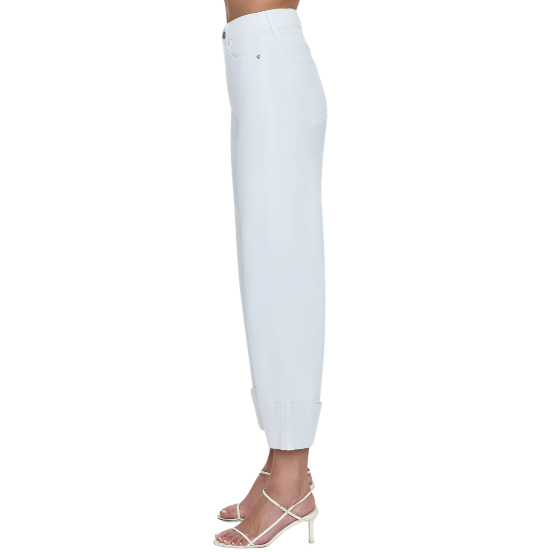 Lana Crop Cuff High Rise Ultra Wide Leg