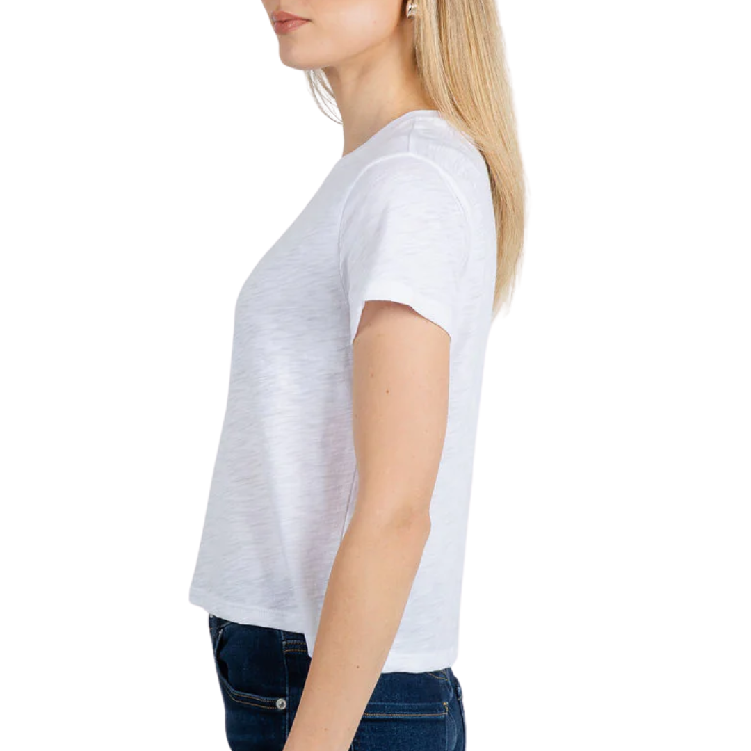 Andie Short Sleeve Tee in White
