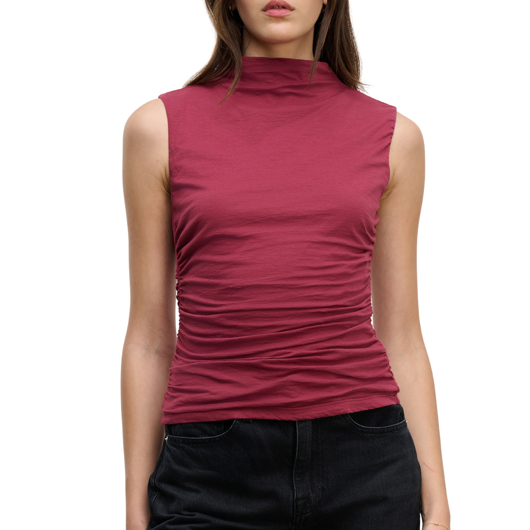 Madeline Sleeveless Top in Cherrywood