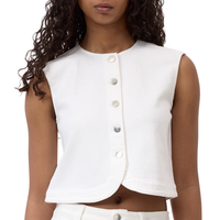 Denim Vest in White