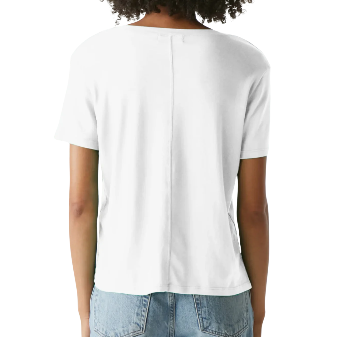 Dylan Classic V-Neck Tee in White