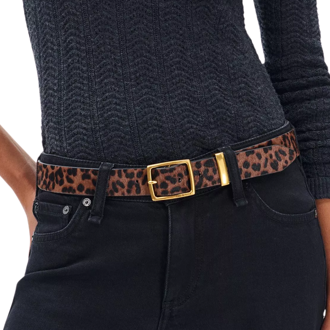 X Boyfriend Belt in Leopard