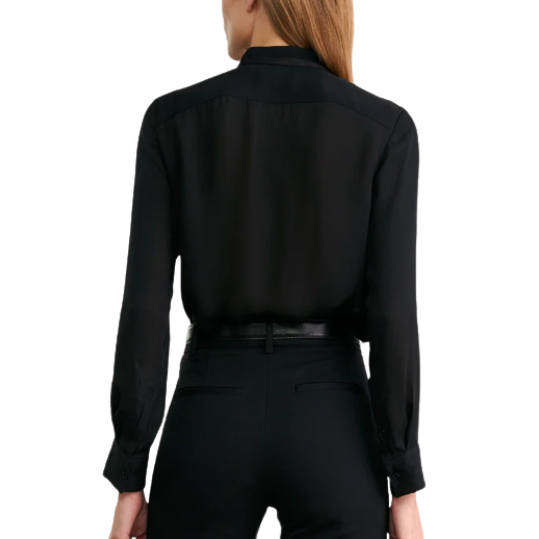 Bertille Silk Shirt in Black