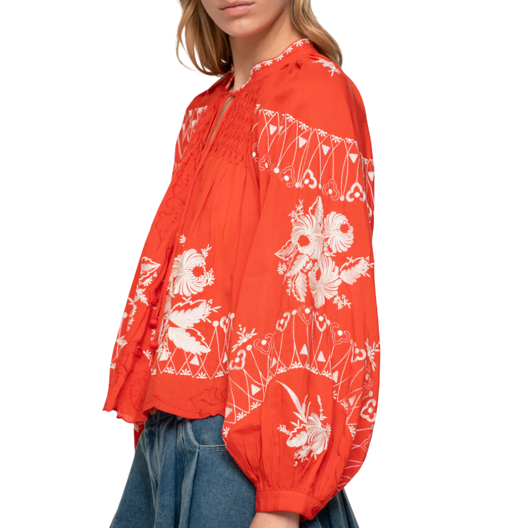 Serafina Top in Poppy