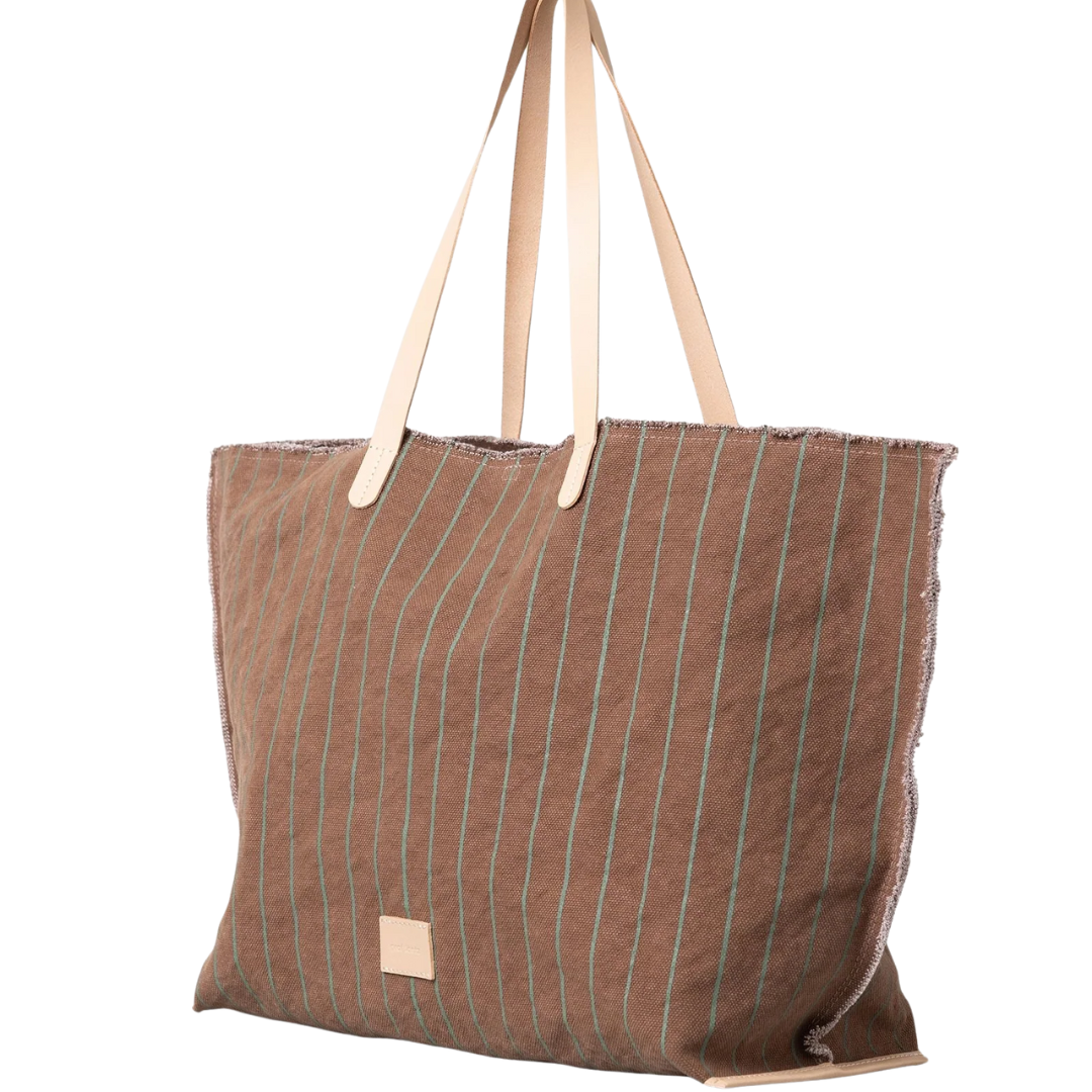 Hana Canvas Boat Bag in Sea Clay
