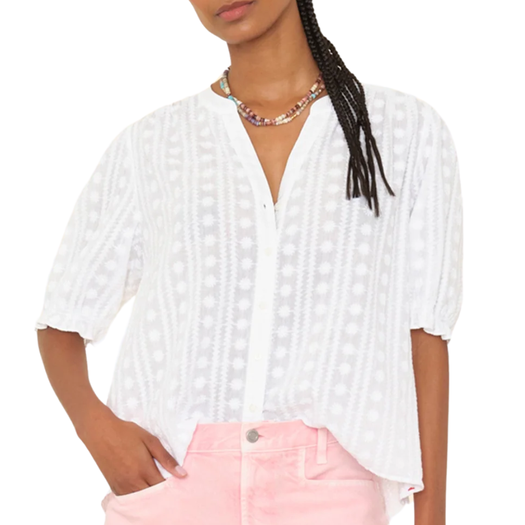 Eden Embroidered Shirt in White