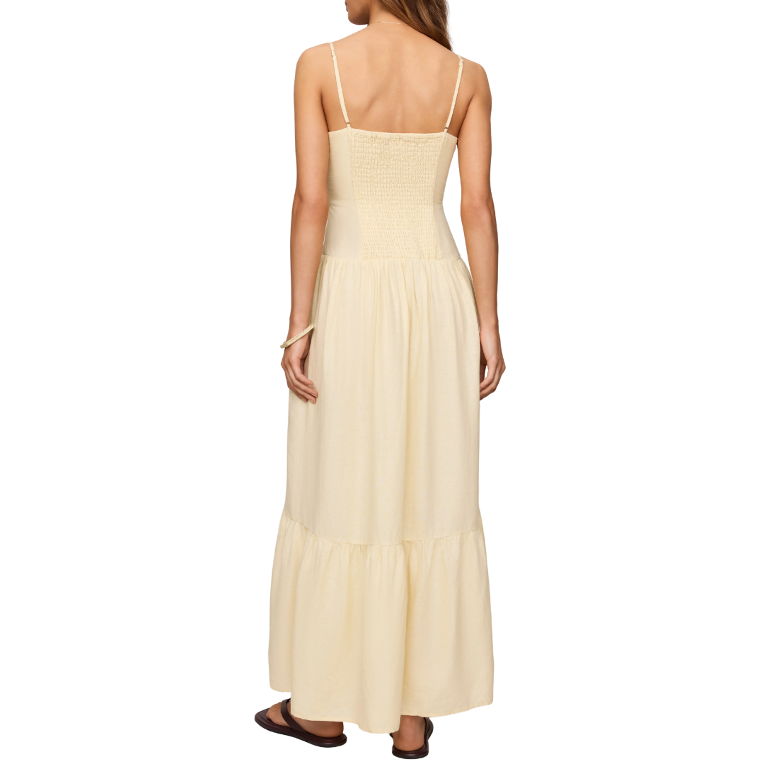 Georgie Sleeveless Maxi Dress in Lemon Chiffon