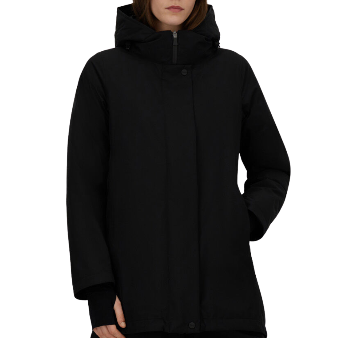 Hooded A-Shape 2-Layer Windstopper in Black