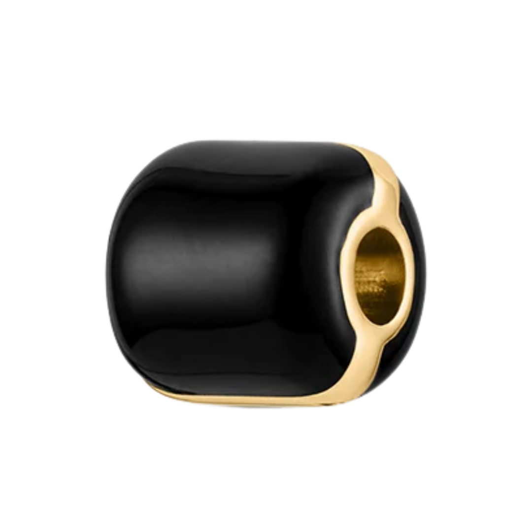 Celine Bead in Black Enamel